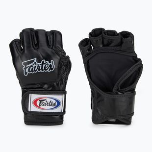 Рукавички ММА Fairtex "Open Thumb Loop" чорні з відкритою петлею для великого пальця