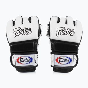 Рукавички для боротьби Fairtex Super Sparring білі/чорні