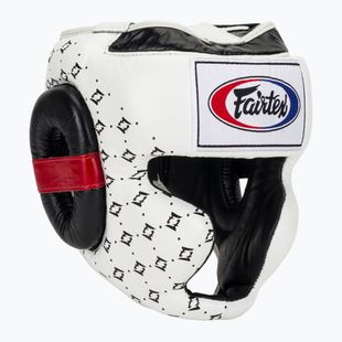 Боксерський шолом Fairtex Super Sparring білий/чорний