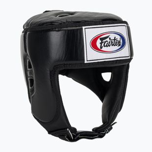 Захисний шолом для змагань з муай-тай і кікбоксингу Fairtex чорний