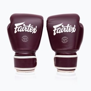 Боксерські рукавички з натуральної шкіри Fairtex бордові