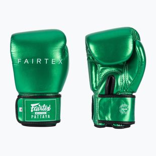 Боксерські рукавички Fairtex металік зелені