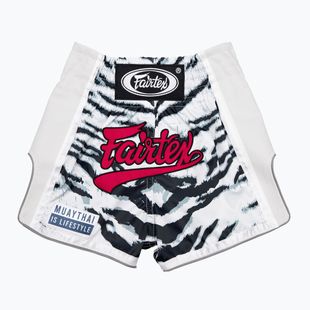 Дитячі боксерські шорти Fairtex BSK2103 "White Tiger" білі