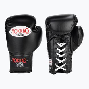 Рукавиці боксерські чоловічі YOKKAO Matrix Lace Up black