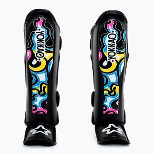 Захист для гомілок та стоп Yokkao Flames black