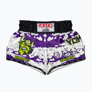 Шорти для тренувань чоловічі YOKKAO Angry Bull Muay Thai white