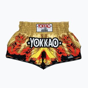 Шорти для тренувань чоловічі YOKKAO Tiger Family Muay Thai gold