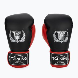 Рукавиці боксерські Top King Reborn Boxing Semi Leather black/red