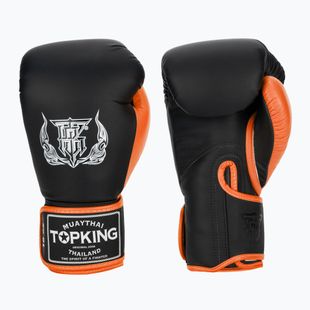 Рукавиці боксерські Top King Reborn Boxing Semi Leather black/orange
