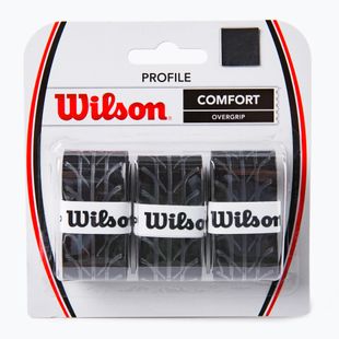 Обмотки для тенісних ракеток Wilson Profile Overgrip 3 шт. чорні WRZ4025BK+
