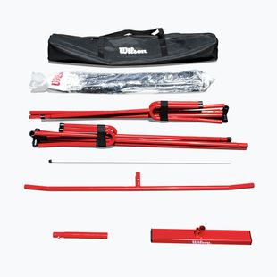 Сітка для піклболу Wilson Portable Pickleball Net System white/red