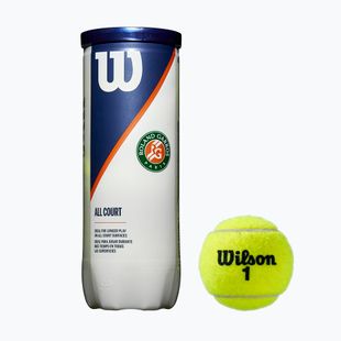 Тенісні м'ячі Wilson Roland Garros All Ct 3 шт. жовті WRT126400