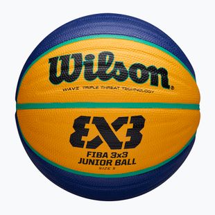 М'яч баскетбольний дитячий Wilson Fiba 3x3 Junior blue/yellow розмір 5