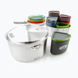 Набір посуду GSI Outdoors Glacier Stainless Camper brushed 68181