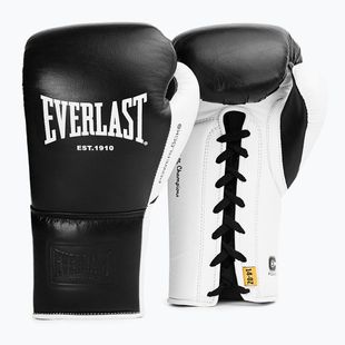 Рукавиці боксерські Everlast Powerlock Pro OG Laced black/white