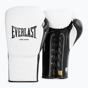 Рукавиці боксерські Everlast Powerlock Pro OG Laced white/black