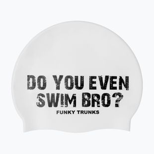 Шапочка для плавання Funky Trunks Silicone white swim bro