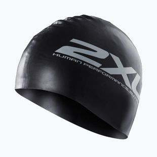 Шапочка для плавання 2XU Silicone black/black