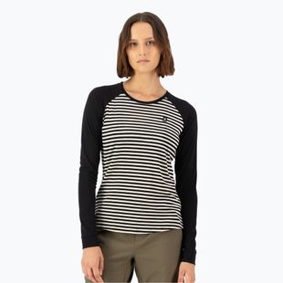 Жіноча термоактивна кофта Mons Royale Icon Raglan mr stripe/black