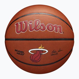 М'яч баскетбольний Wilson NBA Team Alliance Miami Heat brown розмір 7
