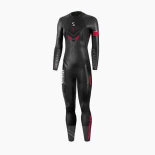 Гідрокостюм для тріатлону жіночий Synergy Adrenaline Full Sleeve 5 мм black/red