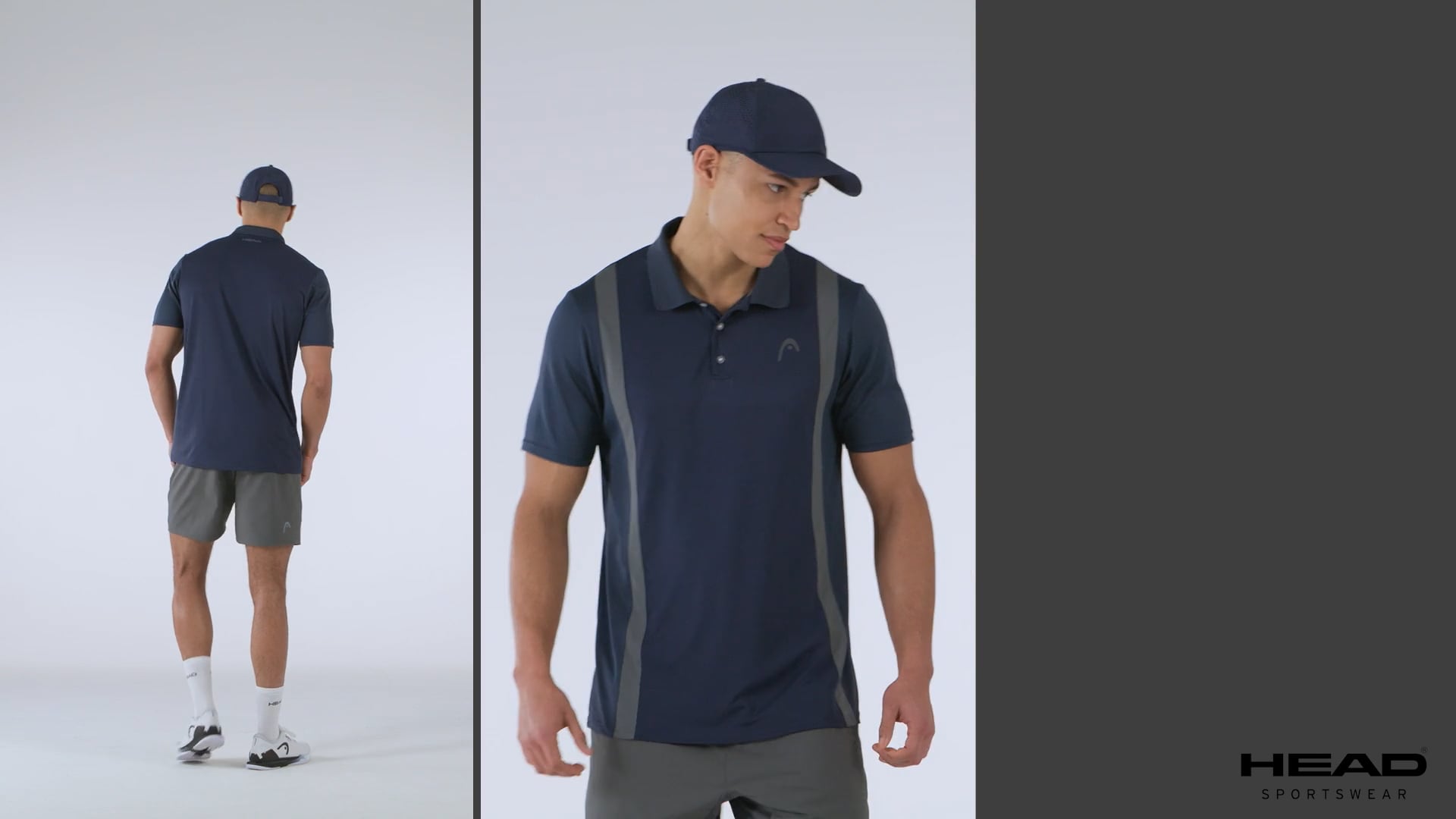 Футболка тенісна поло чоловіча HEAD Club 25 Tech Polo navy