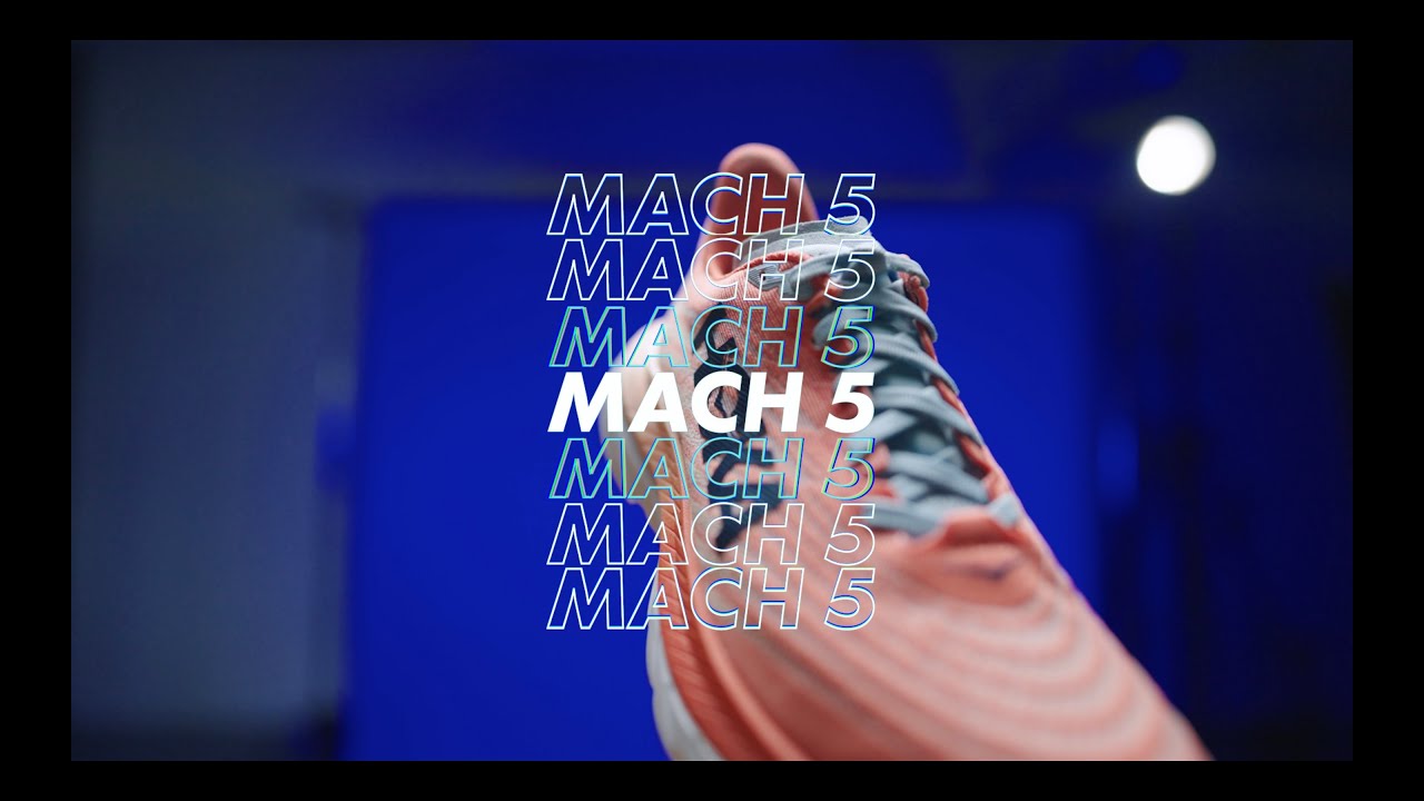 Кросівки для бігу чоловічі HOKA Mach 5 блакитно-жовті 1127893-CEPR