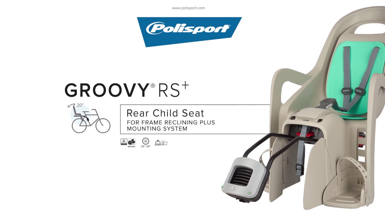 Крісло велосипедне заднє на раму Polisport Groovy RS+ зелене FO 8640700009