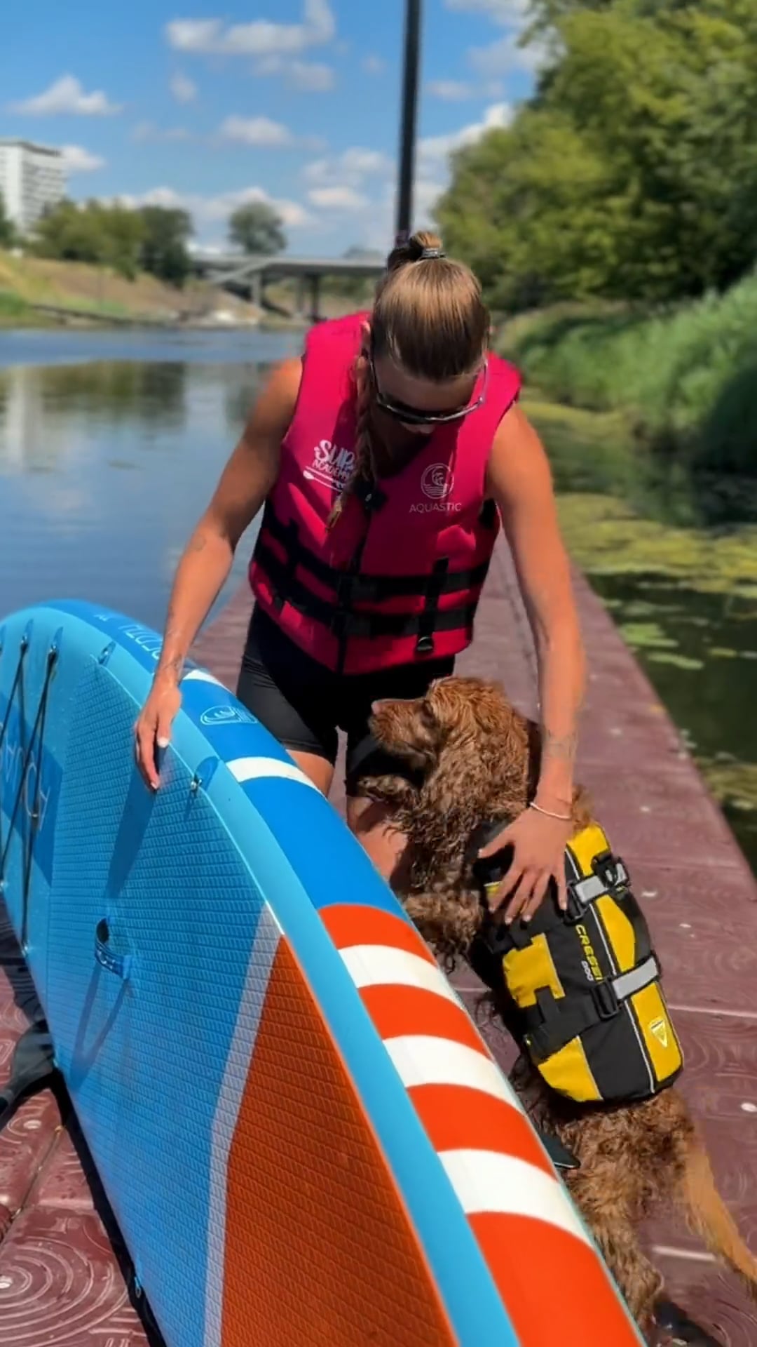 Жилет страхувальний для собаки Cressi Dog Life Jacket black/yellow