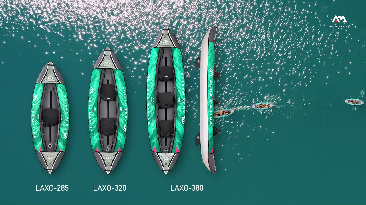 Байдарка надувна 3-місна Aqua Marina Laxo Recreational Kayak 12'6" green