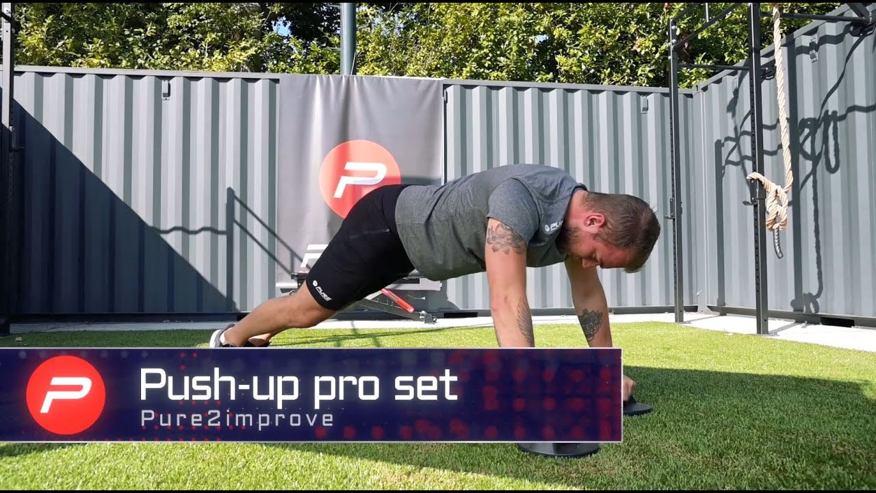 Ручки для віджимань Pure2Improve Push-up Pro Set червоно-чорні P2I202160