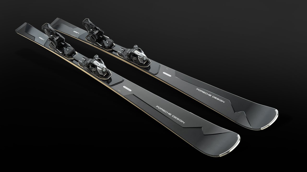 Лижі гірські Elan Porsche Design Elan Amphibio + EMX 12 чорні ABBHNP21