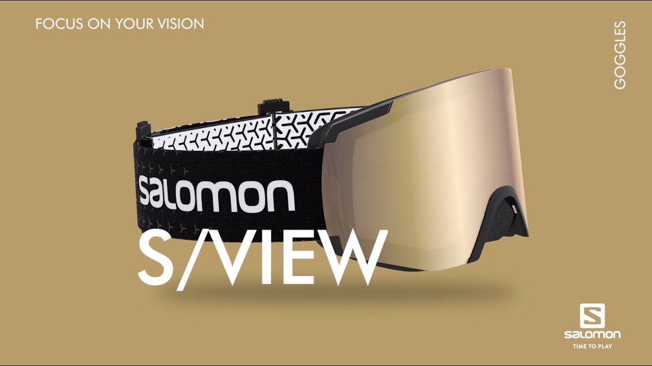 Маска лижна Salomon S/View black brand/mid red L41153100