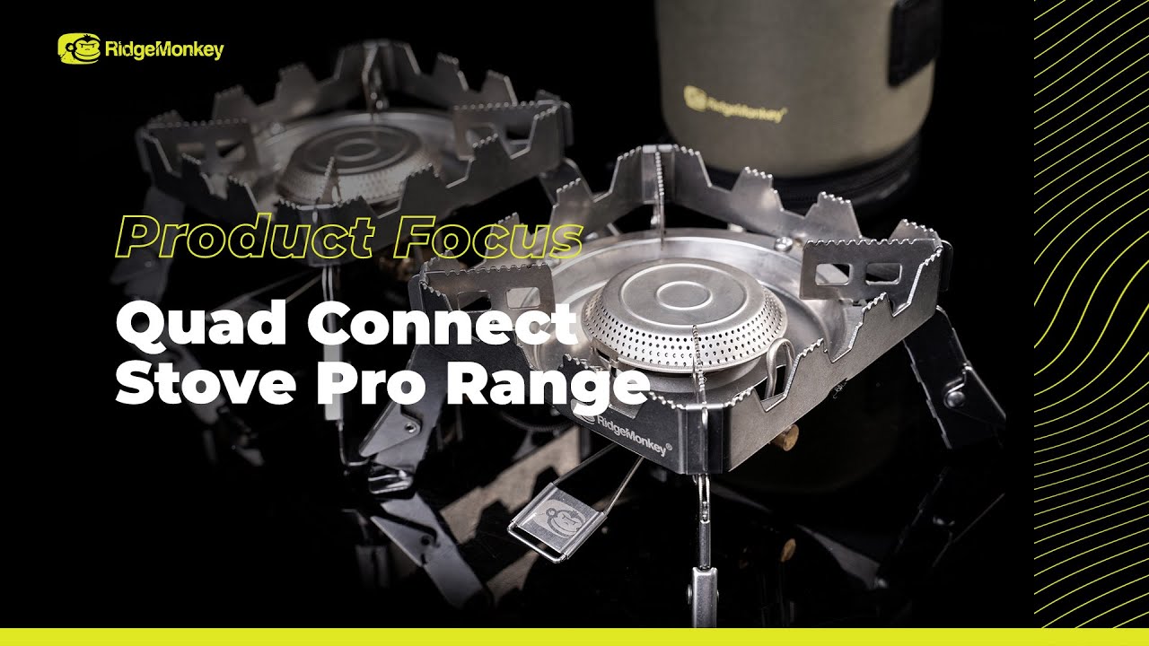 Газова плита одинарна RidgeMonkey Quad Stove Pro сріблястий RM183