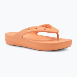 Жіночі шльопанці Crocs на класичній платформі папайя