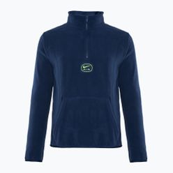 Чоловічий топ на блискавці Nike Swoosh Air Polar Fleece Half Zip Top опівночі темно-синій / вольт