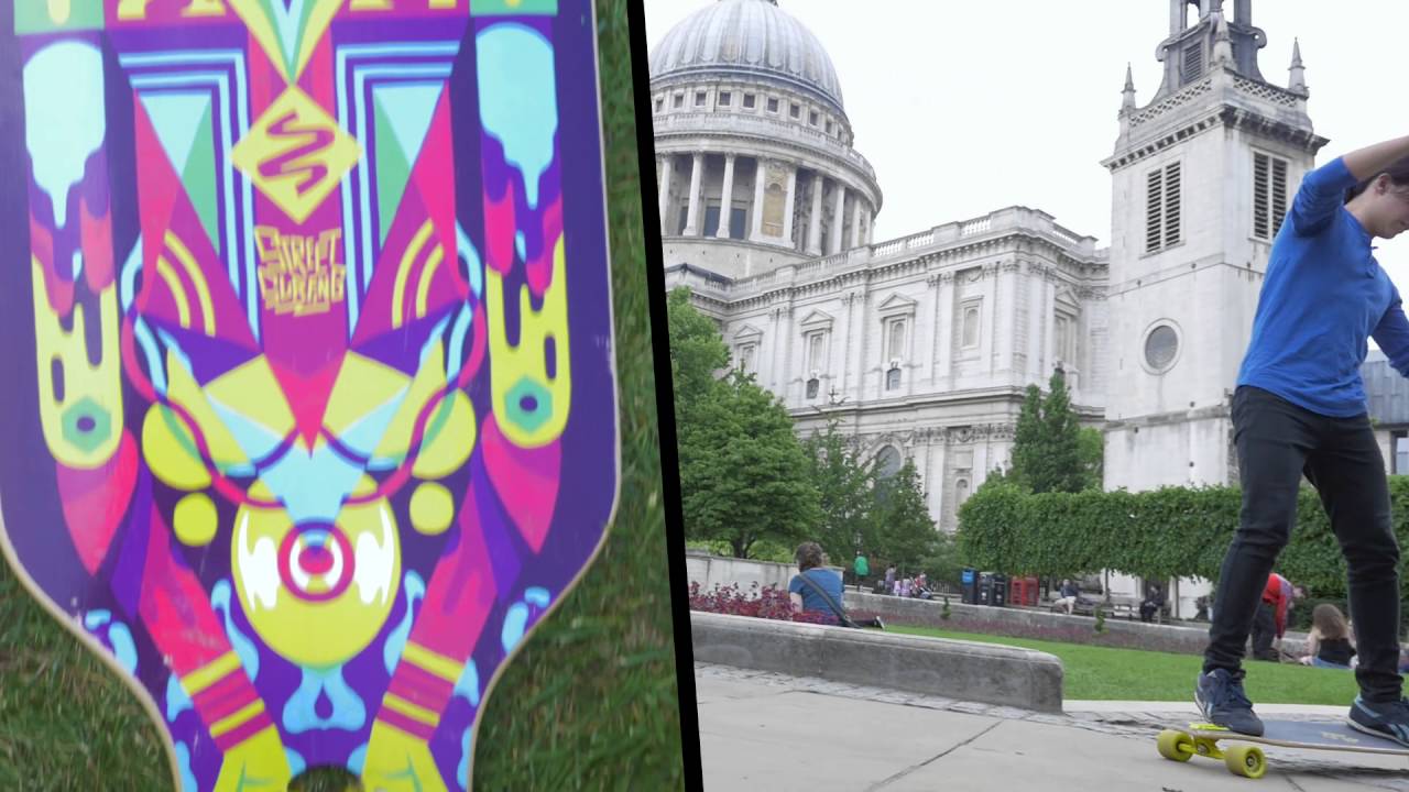 Лонгборд Street Surfing Curve Drop Through Freeride 39" сірий