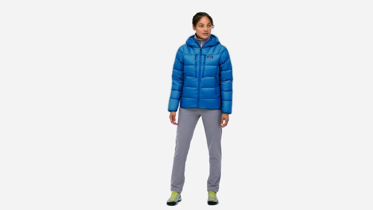 Пуховик жіночий Patagonia Fitz Roy Down Hoody lagom blue